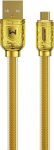 Kabel USB WK Design USB-A - microUSB 1 m Gold (6941027620687)