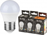 V-TAC EOL LED lamp 3-pakk, E27/G45/4.5W/470lm/3000K