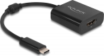 Delock Videoadapter - 24 pin USB-C male to HDMI female - 15 cm - Schwarz - unterst&uuml;tzt 8K 30 Hz (7680 x 4320)