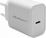 Qoltec Loader Super Quick PD | USB-C | 20W | 5-12V | 1.67-3A | White