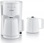 Severin KA 9309 white Filter Coffee Maker with 2 Pots