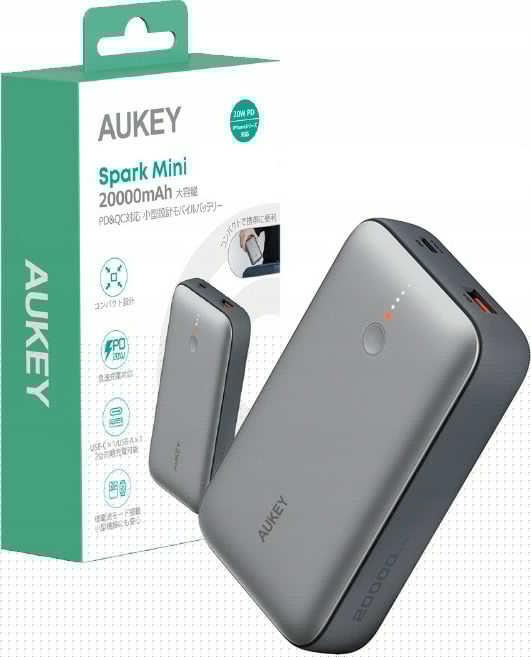 Powerbank Aukey Spark Mini 20000mAh Szary