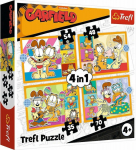 Trefl PUZZLE 4w1 Garfield loves lasagna /Garfield 34673