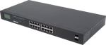 Intellinet 16-Port Gigabit Ethernet PoE+ Switch with 2 SFP Ports, LCD Display, IEEE 802.3at/af Power over Ethernet (PoE+/PoE)