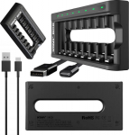 Charger for cylindrical Li-ion batteries 1.5V / Ni-MH AA / AAA Xtar BC8
