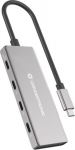 CONCEPTRONIC 4-1 Dock USB-C->3xUSB-C/100WPD 25cm gr