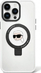 Karl Lagerfeld Ring Stand Karl Head MagSafe Back Case for Apple iPhone 15