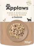 APPLAWS Chicken breast with wild rice in broth - wet cat food - 70g