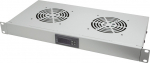 LogiLink Rack fan tray - with 2 Fans, Thermostat - AC 187-230 V - Grau - 1U - 48.3 cm (19")