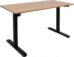 Desk ERGO LIGHT with 1 motor 120x60xH73-118cm, oak/black