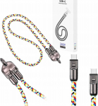 Kabel USB Vega USB-C - USB-C 1.2 m Wielokolorowy (36075)