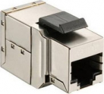 Equip Shielded keystone coupler Cat6 2xRJ45 8Stk sil