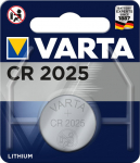 Varta CR2025 - 170 mAh, 20mm, Lithium, Button/coin, 3 V