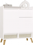 Meble Dekorado COLIN Chest of Drawers Cabinet 2 Door 1 Szuflada Z WHITE legs