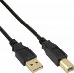 Cable USB InLine USB-A - USB-B 5 m Czarny (34555S)