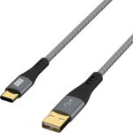 EFB Elektronik EFB USB-A auf USB-C Kabel 60W QC 3A 2m grau