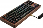 Sharkoon SKILLER SGK50 S4 Gen2 Wood PBT holz/schwarz ES-Layout Gateron G Pro 3