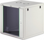 Digitus Wall-mounted network cabinet Dynamic 19" 12U rack 607x600x600mm, door glass, szara, not folded, 60kg