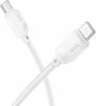 Kabel USB C do USB C Hoco 3A 60W 1 m X113 white