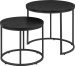 Leobert Round coffee table 2szt - czarny / black legs