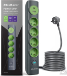 Qoltec Power strip with illuminated switch | 4gniazda z earth | 1xUSB-C 15W | 1xUSB 12W | 1.8m