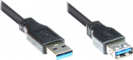 Alcasa Good Connections USB3.0 Kabel A-St.-A-Bu. schwarz 1m
