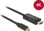 DELOCK USB Kabel C -> HDMI-A 4K 30Hz St/St 2.00m sw