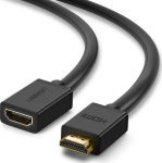 Ugreen HDMI male to HDMI female07, FullHD, 3D, 1m czarny