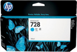 HP F9J67A ink cartridge No. 728, high capacity cyan
