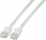 EFB Elektronik EFB RJ45 Flachpatchkabel U/UTP, Cat.6A, PVC, 2m, wei&szlig;