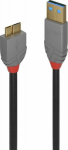 Kabel USB Lindy USB-A - micro-B 0.5 m Czarny (36765)