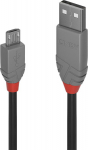 Lindy 0.5M Usb 2.0 Type A To, Micro-B Cable, Anthra Line