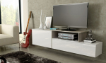 Cama MEBLE Cama TV cabinet SIGMA 3 180 white/white gloss + sonoma oak