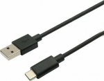 Kabel USB C-Tech USB-A - USB-C 2 m Czarny (CB-USB2C-20B)