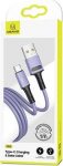 Cable USB Usams USB-A - USB-C 1 m Violet (69874-MP)