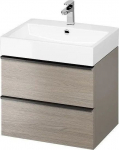 Cersanit S522-021 WASHBASIN CABINET VIRGO 60 GRAY HANDLE BLACK ZMONT. // CER.VIRGO-60-SZARA-UCH-CZ