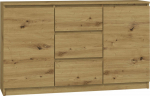 Topeshop CHEST 2D3S 120CM DĄB ARTISAN 3 DRAWERS 2 DOOR SALON
