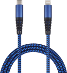 2GO USB Lade-/Datenkabel Type-C - Lightning Nylon 1m blue