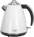 Adler AD 1343 white - Moc [W]: 1850| Capacity [l]: 1.5 | Hidden heating element: tak | Color: white | Filter: | STRIX: tak