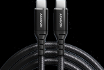 Axagon Data and charging USB 2.0 cable length 2 m. PD 60W, 3A. Black braided