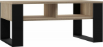 Topeshop COFFEE TABLE SHELVES COFFEE TABLE MODERN 2P DĄB SONOMA BLACK