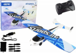 LeanToys Plane R/C 4D-G3 Lights White Blue