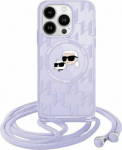 Karl Lagerfeld "IML Crossbody Monogram Head MagSafe iPhone 15 Pro Max" Purple