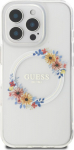 Guess IML Flowers Wreath MagSafe Case for Apple iPhone 16 Pro