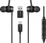 Sandberg USB-C/A In-Earset with, Line-Mic