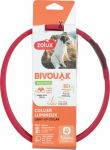 Zolux ZOLUX Collar LED for dog shiny silicone long fur BIVOUAK red
