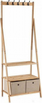 Kipit Hallway shelf with hanger and NATU shelves, 175 cm