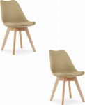 Leobert Krzesło MARK - dark beige / natural legs x 2