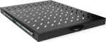 ROLINE Rack sliding shelf - 550 mm deep, Tragf&auml;higkeit 25 kg - RAL 9005, Jet Black - 1U - 48.3 cm (19")