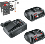 BOS Bosch Starter-Set 18V 2x 2.5AH Akku + Ladeger&auml;t